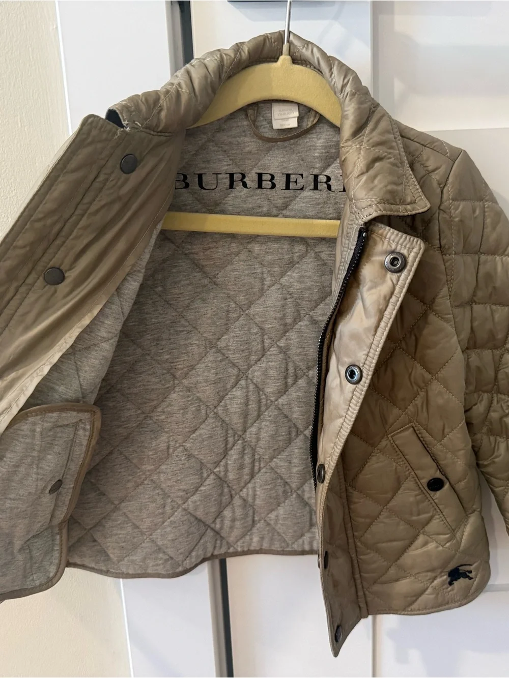 Burberry Kids Quilted Taupe Puffer Jacket